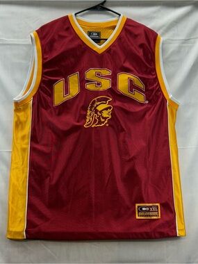 USC Trojans Red & Gold Basketball Jersey by Colosseum Athletic